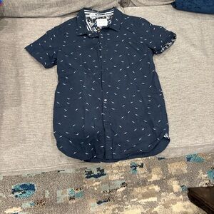 Denim & Flower Navy Blue Kids Button Down Shirt